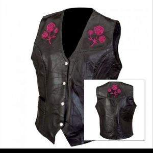 Live-Ride-Rock Buffalo Leather‎ Biker Vest Size Lg